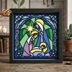 Nativity Scene Shadow Box SVG for Cricut | 3D Layered SVG Paper Cut Light Template 2