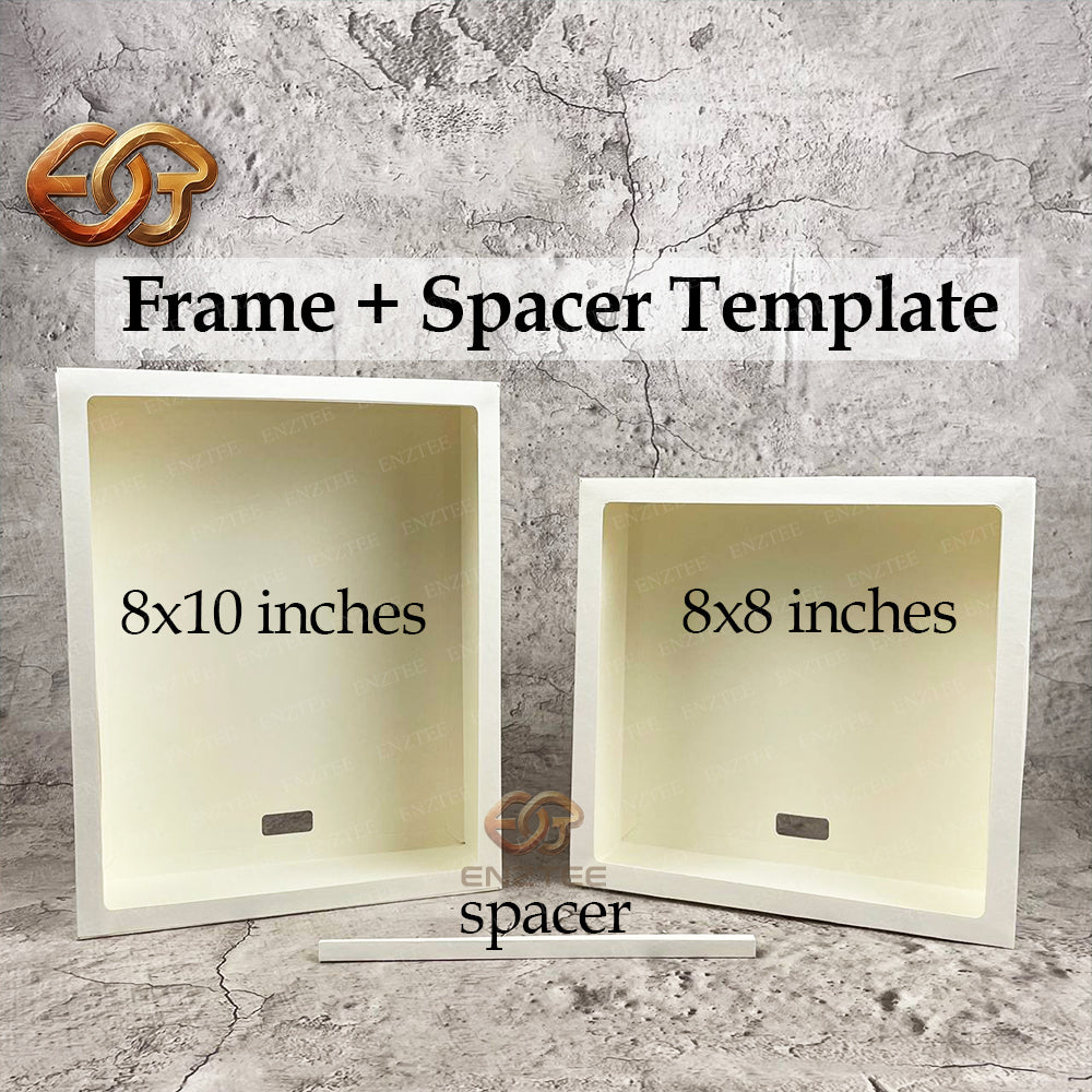 Paper Shadow Box Frame SVG Template for Cricut – Square & Rectangle Frame with Spacer