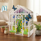 Combo 3 Greenhouse Garden Pop-Up Card SVG – 3D Tropical Plant Paper Craft Template