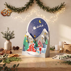 Christmas Village Pop-up SVG - 3D Layered Christmas Paper Craft Template for Cricut