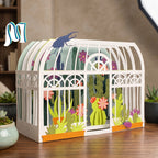 Greenhouse Garden Pop-Up Card SVG – 3D Tropical Plant Paper Craft Template 3