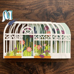 Combo 3 Greenhouse Garden Pop-Up Card SVG – 3D Tropical Plant Paper Craft Template