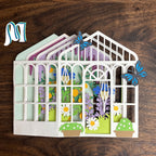 Combo 3 Greenhouse Garden Pop-Up Card SVG – 3D Tropical Plant Paper Craft Template
