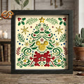 Christmas Mouse Couple Shadow Box SVG for Cricut | 3D Layered SVG Paper Cut Light Template 2