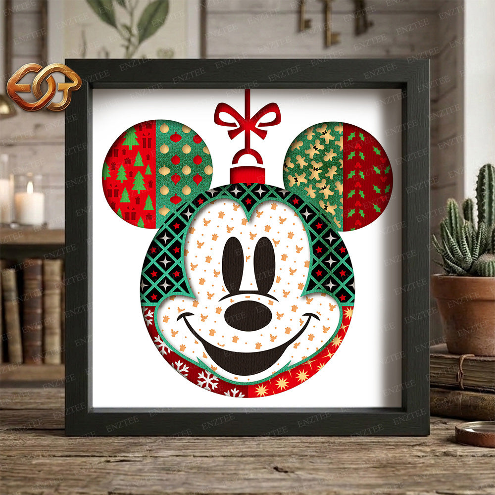 Winter Mouse Shadow Box SVG for Cricut | 3D Layered SVG Paper Cut Light Template 3