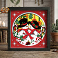 Christmas Snowman Shadow Box SVG for Cricut | 3D Layered SVG Paper Cut Light Template 1