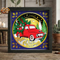 Christmas Truck Shadow Box SVG for Cricut | 3D Layered SVG Paper Cut Light Template 1