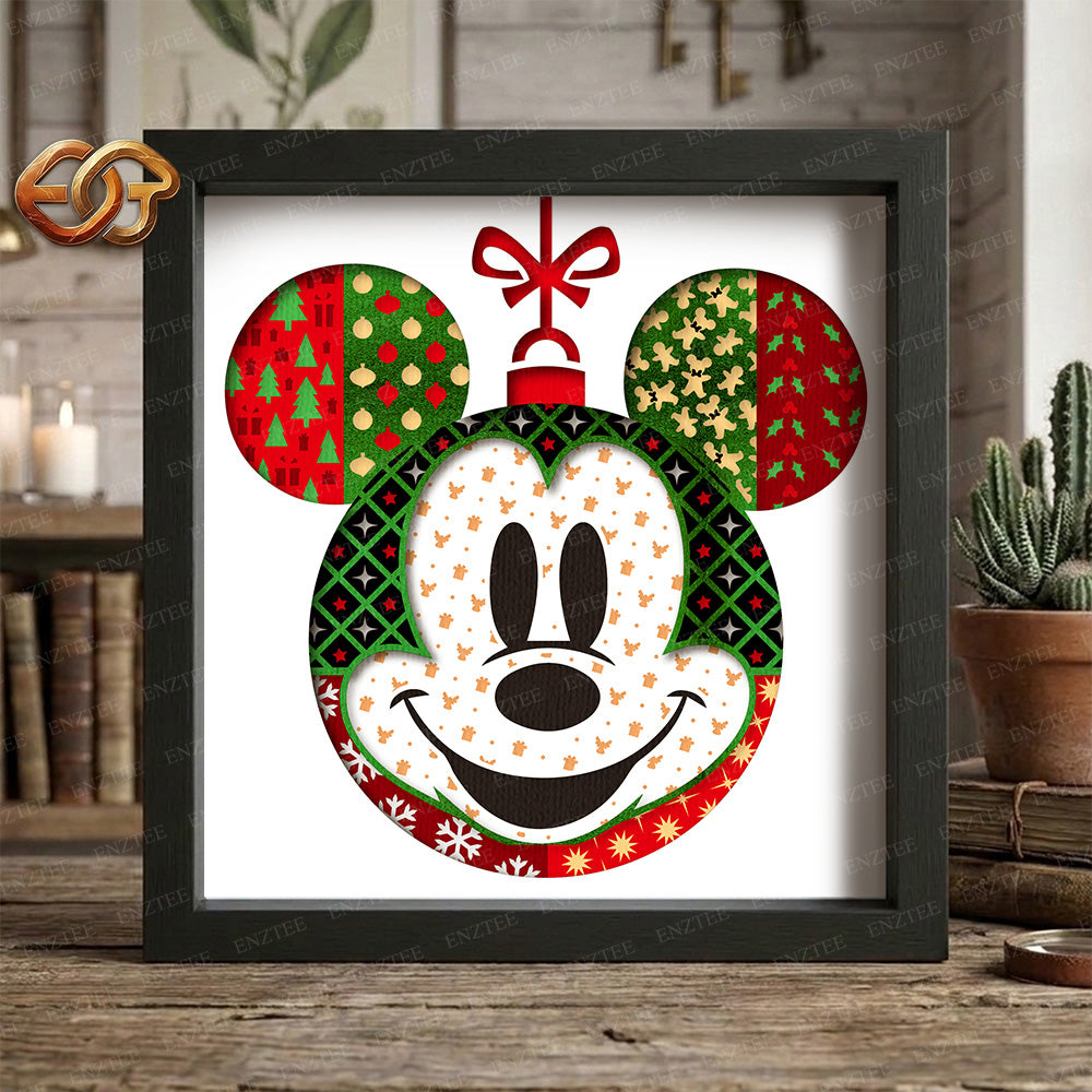 Winter Mouse Shadow Box SVG for Cricut | 3D Layered SVG Paper Cut Light Template 3
