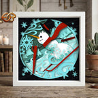 Christmas Snowman Shadow Box SVG for Cricut | 3D Layered SVG Paper Cut Light Template 2