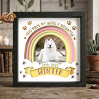 Custom Pet Memorial Shadow Box SVG for Cricut | 3D Layered SVG Paper Cut Light Template 2