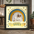Custom Pet Memorial Shadow Box SVG for Cricut | 3D Layered SVG Paper Cut Light Template 3