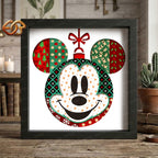 Christmas Mouse Couple Shadow Box SVG for Cricut | 3D Layered SVG Paper Cut Light Template 3