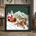 Santa Claus Shadow Box SVG for Cricut | 3D Layered SVG Paper Cut Light Template 5
