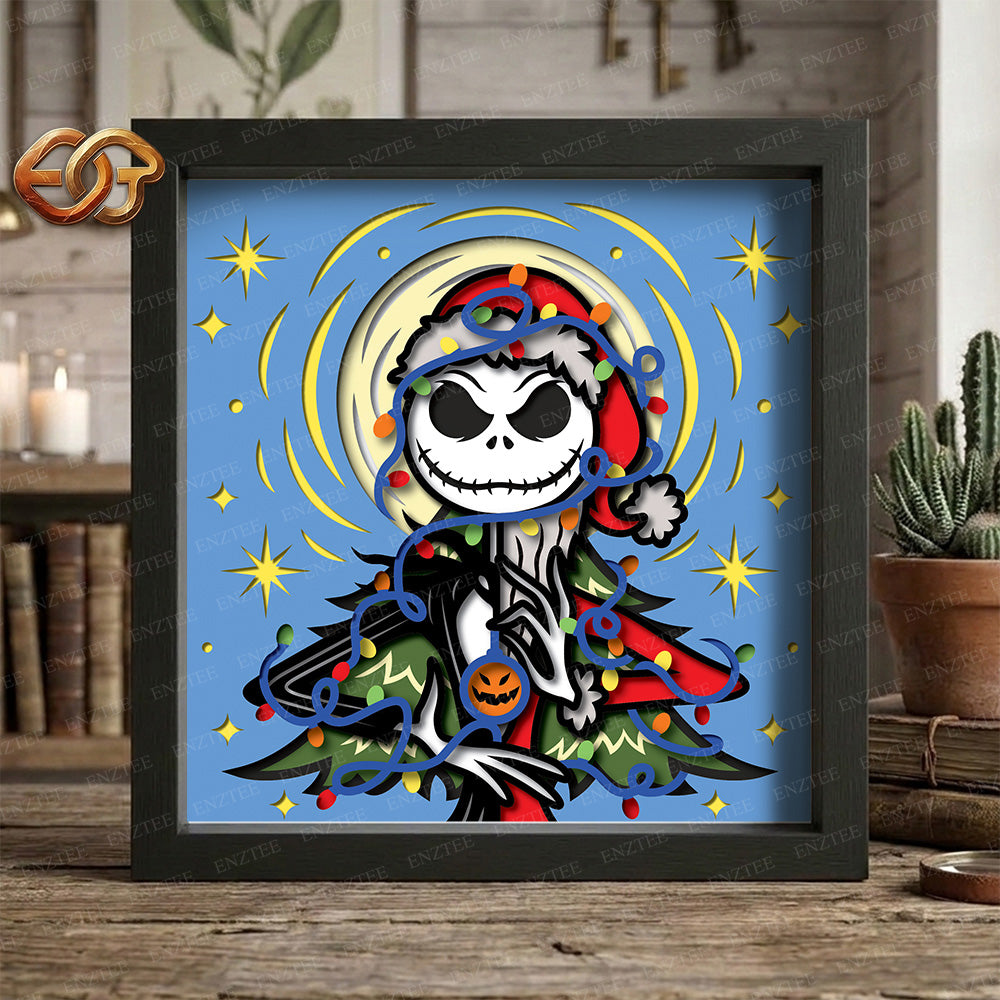 Nightmare Shadow Box SVG for Cricut | 3D Layered SVG Paper Cut Light Template 5