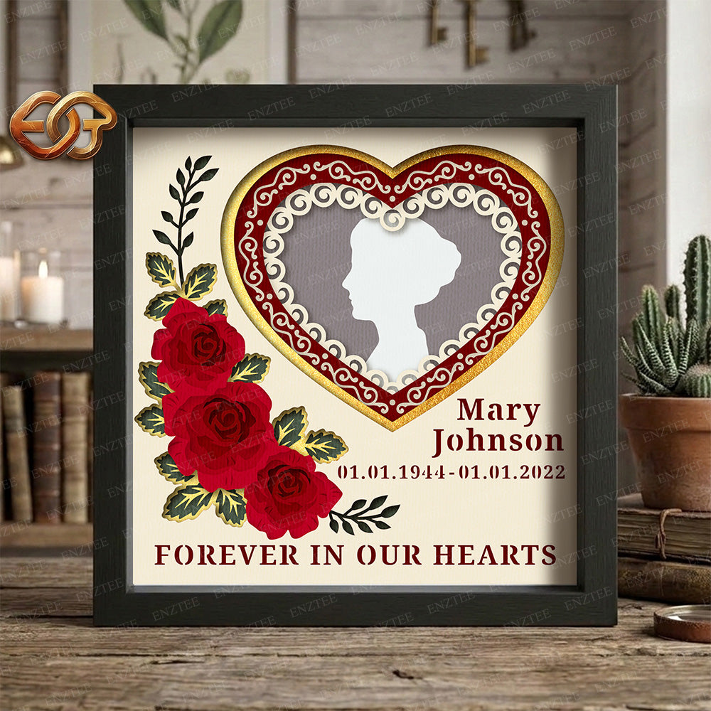Personalized Memorial Day Shadow Box SVG for Cricut | 3D Layered SVG Paper Cut Light Template 2