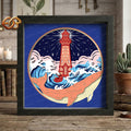 Lighthouse Shadow Box SVG for Cricut | 3D Layered SVG Paper Cut Light Box Template
