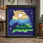 Horse Shadow Box SVG for Cricut | 3D Layered SVG Paper Cut Light Template 1