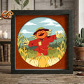 Scarecrow Shadow Box SVG for Cricut | 3D Layered SVG Paper Cut Light Template