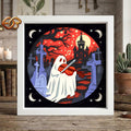 Violin Ghost Shadow Box SVG for Cricut | 3D Layered SVG Paper Cut Light Template