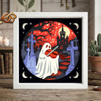 Violin Ghost Shadow Box SVG for Cricut | 3D Layered SVG Paper Cut Light Template
