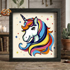 Unicorn Shadow Box SVG for Cricut | 3D Layered SVG Paper Cut Light Template 2