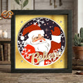 Santa Claus Shadow Box SVG for Cricut | 3D Layered SVG Paper Cut Light Template 2