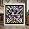 Mouse Easter Couple Shadow Box SVG for Cricut | 3D Layered SVG Paper Cut Light Template 2