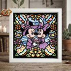 Mouse Easter Couple Shadow Box SVG for Cricut | 3D Layered SVG Paper Cut Light Template 2