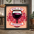 Wine Shadow Box SVG for Cricut | 3D Layered SVG Paper Cut Light Box Template
