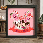Wedding Mouse Couple Shadow Box SVG for Cricut | 3D Layered SVG Paper Cut Light Box Template 1