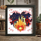 Valentine Shadow Box SVG for Cricut | 3D Layered SVG Paper Cut Light Box Template