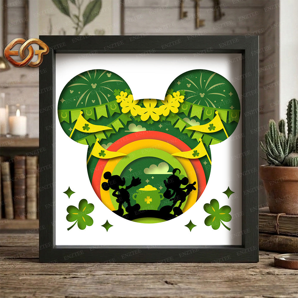 Saint Patrick Shadow Box SVG for Cricut | 3D Layered SVG Paper Cut Light Box Template 3