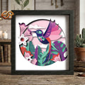 Hummingbird Shadow Box SVG for Cricut | 3D Layered SVG Paper Cut Light Template