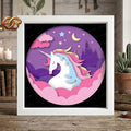 Unicorn Shadow Box SVG for Cricut | 3D Layered SVG Paper Cut Light Template 1
