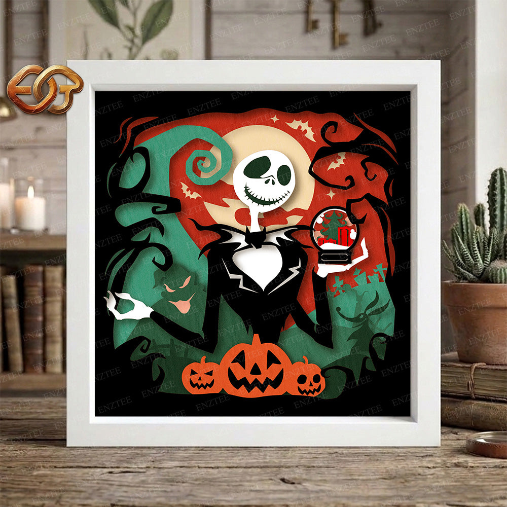 Nightmare Shadow Box SVG for Cricut | 3D Layered SVG Paper Cut Light Template 4