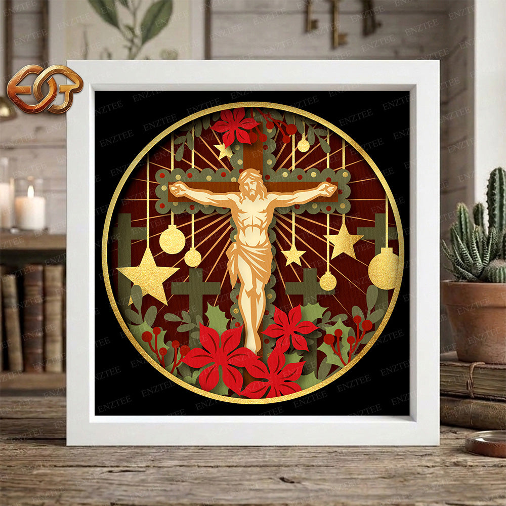 Jesus Shadow Box SVG for Cricut | 3D Layered SVG Paper Cut Light Template