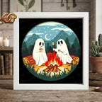 Spooky Campout Shadow Box SVG for Cricut | 3D Layered SVG Paper Cut Light Template