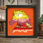 Horse Shadow Box SVG for Cricut | 3D Layered SVG Paper Cut Light Template 1