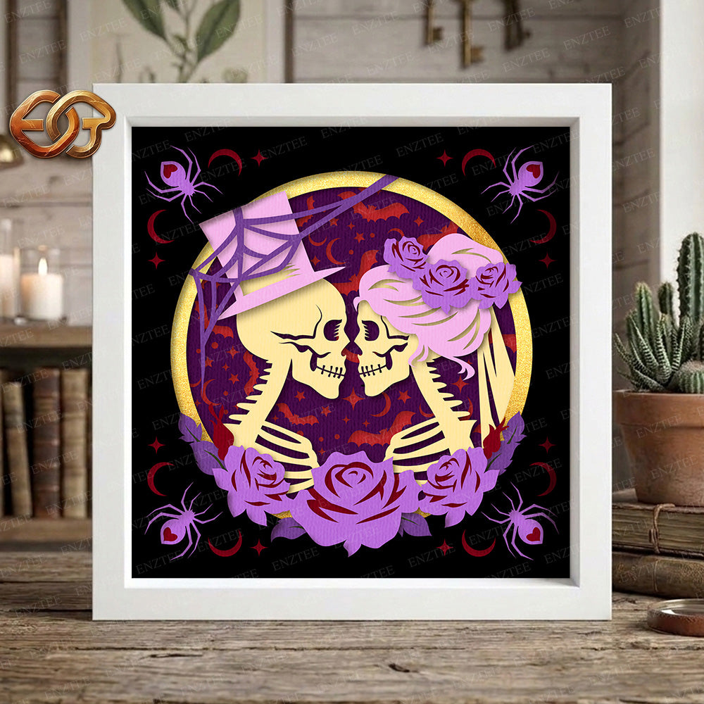 Till Death and Beyond Shadow Box SVG for Cricut | 3D Layered SVG Paper Cut Light Template