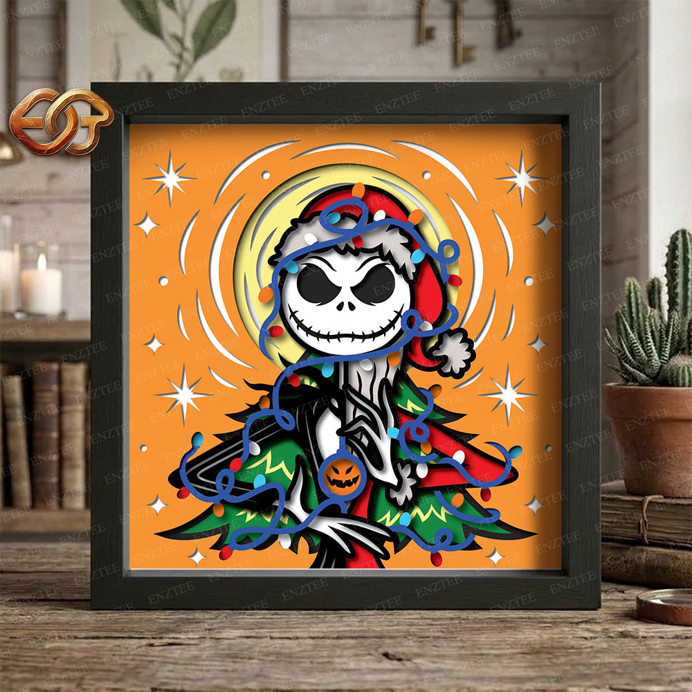 Nightmare Shadow Box SVG for Cricut | 3D Layered SVG Paper Cut Light Template 5
