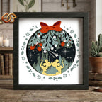 Mistletoe Shadow Box SVG for Cricut | 3D Layered SVG Paper Cut Light Template 1