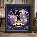 Nightmare Before Chrismas Shadow Box SVG for Cricut | 3D Layered SVG Paper Cut Light Template 3