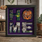 Halloween Home Shadow Box SVG for Cricut | 3D Layered SVG Paper Cut Light Template