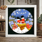 Santa Claus Shadow Box SVG for Cricut | 3D Layered SVG Paper Cut Light Template 4