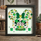 Saint Patrick Shadow Box SVG for Cricut | 3D Layered SVG Paper Cut Light Box Template 1