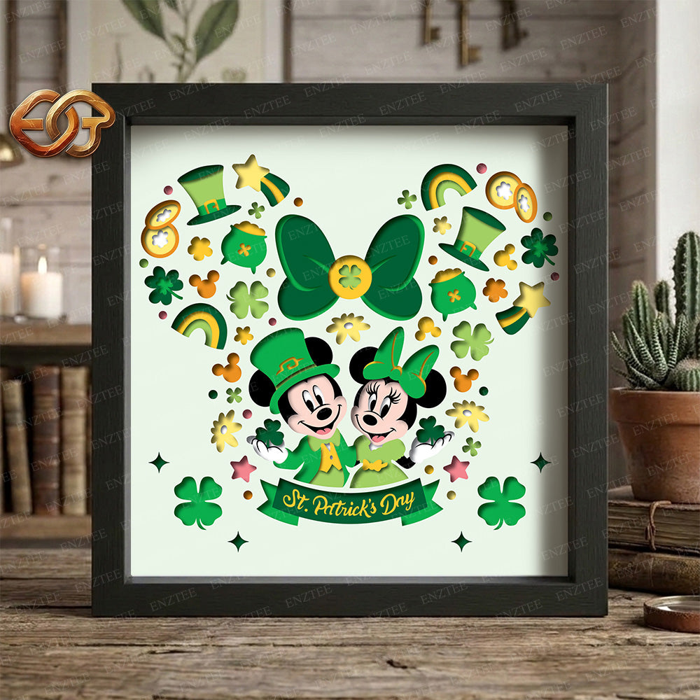 Saint Patrick Shadow Box SVG for Cricut | 3D Layered SVG Paper Cut Light Box Template 1