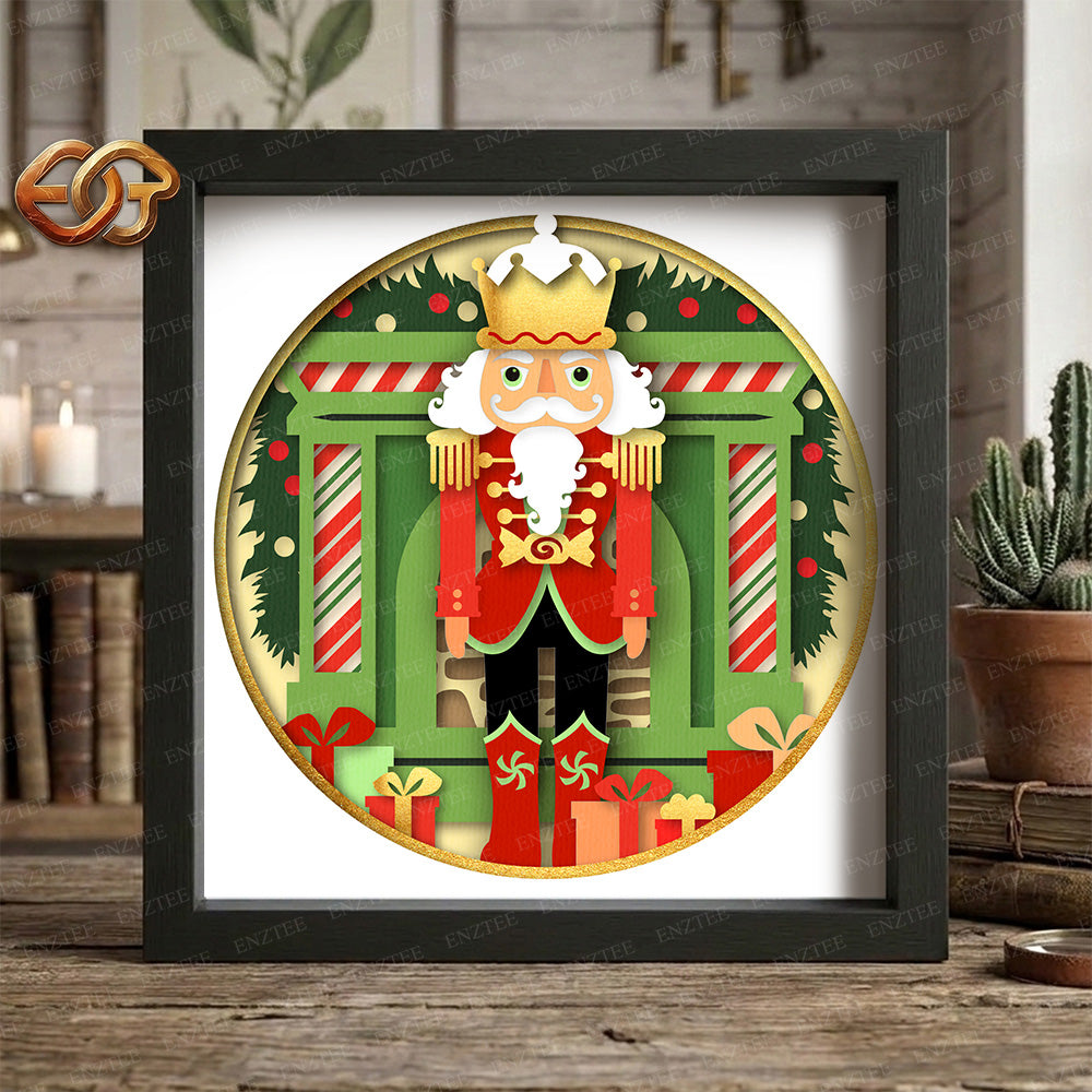 Nutcracker Shadow Box SVG for Cricut | 3D Layered SVG Paper Cut Light Template