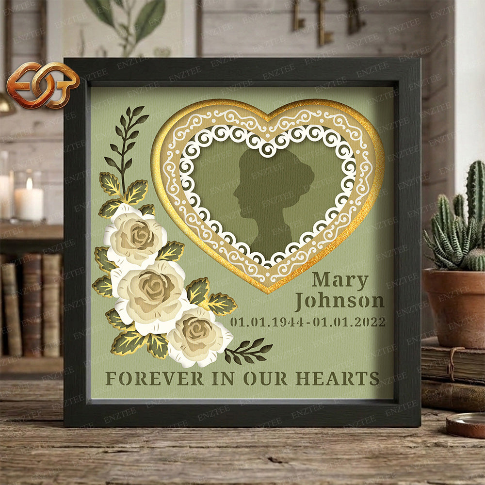 Personalized Memorial Day Shadow Box SVG for Cricut | 3D Layered SVG Paper Cut Light Template 2