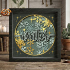 Winter Shadow Box SVG for Cricut | 3D Layered SVG Paper Cut Light Template