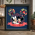 Wedding Mouse Couple Shadow Box SVG for Cricut | 3D Layered SVG Paper Cut Light Box Template 1